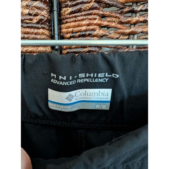 Columbia Omni Shield Athletic Pants Women's Medium Black Running Workout Cinched - Picture 6 of 7